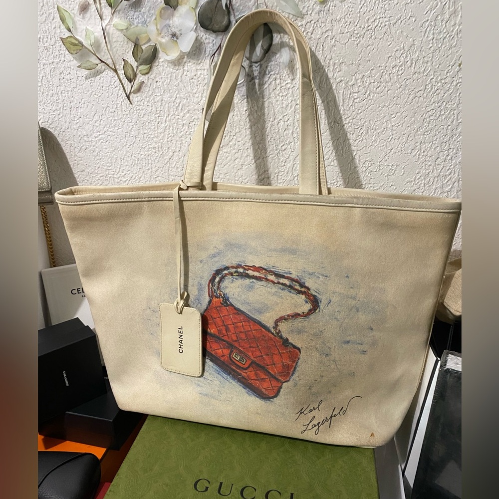 Chanel vintage tote Karl Lagerfeld era